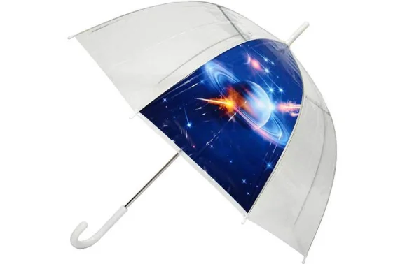 Прозрачный женский зонт Monsoon с изображением космоса